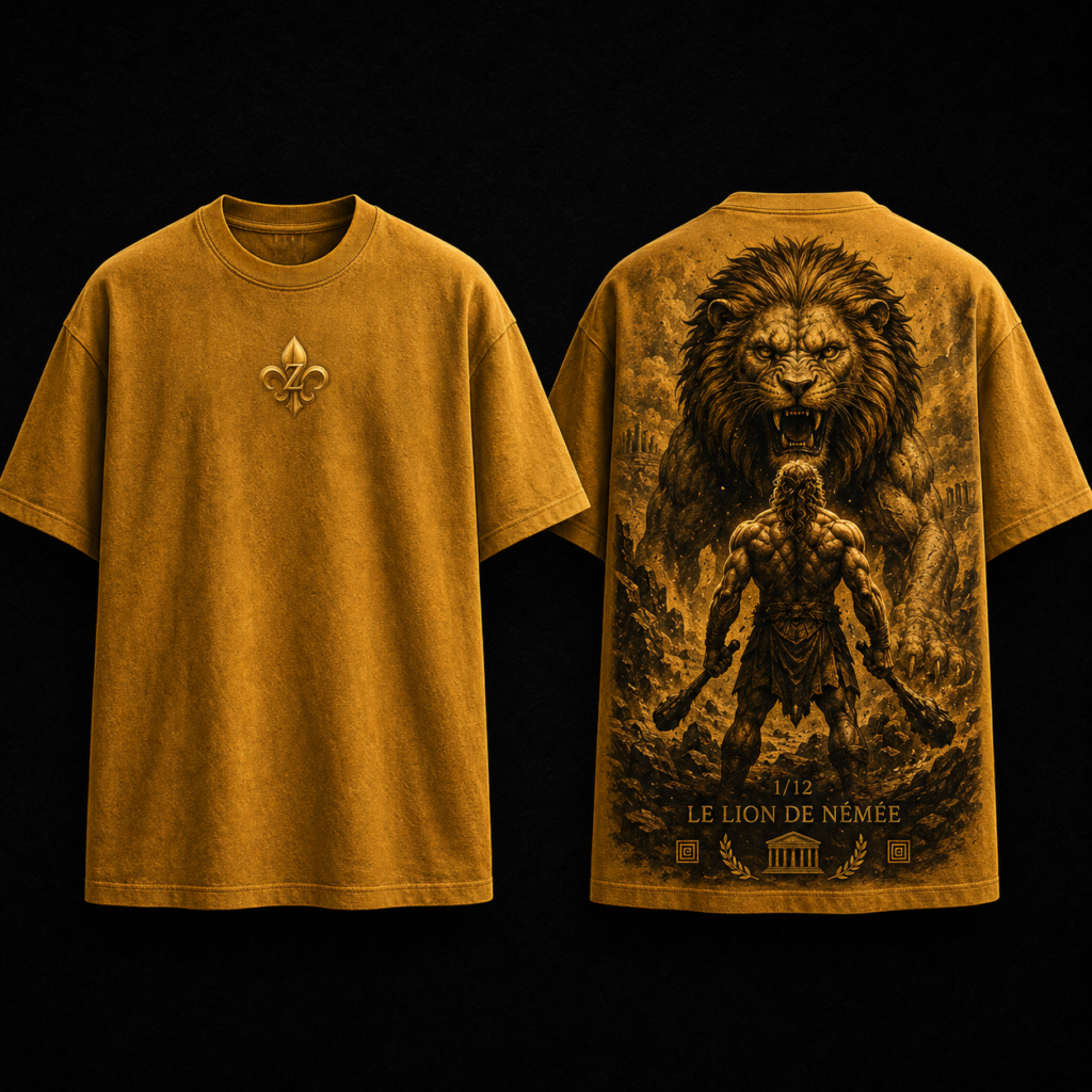 T-shirt Oversize « Le Lion de Némée » – Édition 1/12