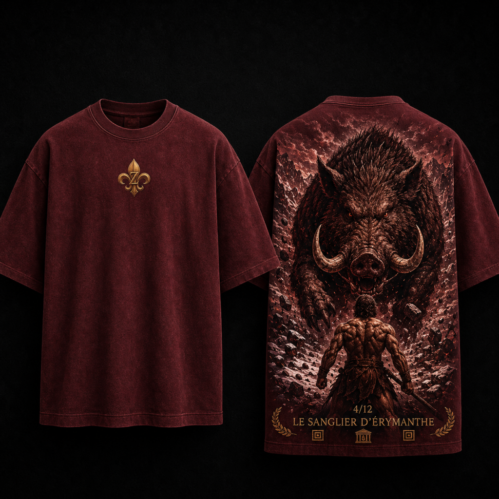 T-shirt Oversize « Le Sanglier d’Érymanthe » – Édition 4/12