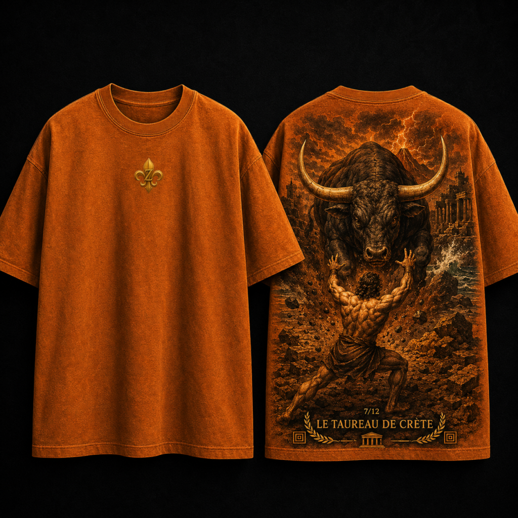T-shirt Oversize « Le Taureau de Crète » – Édition 7/12