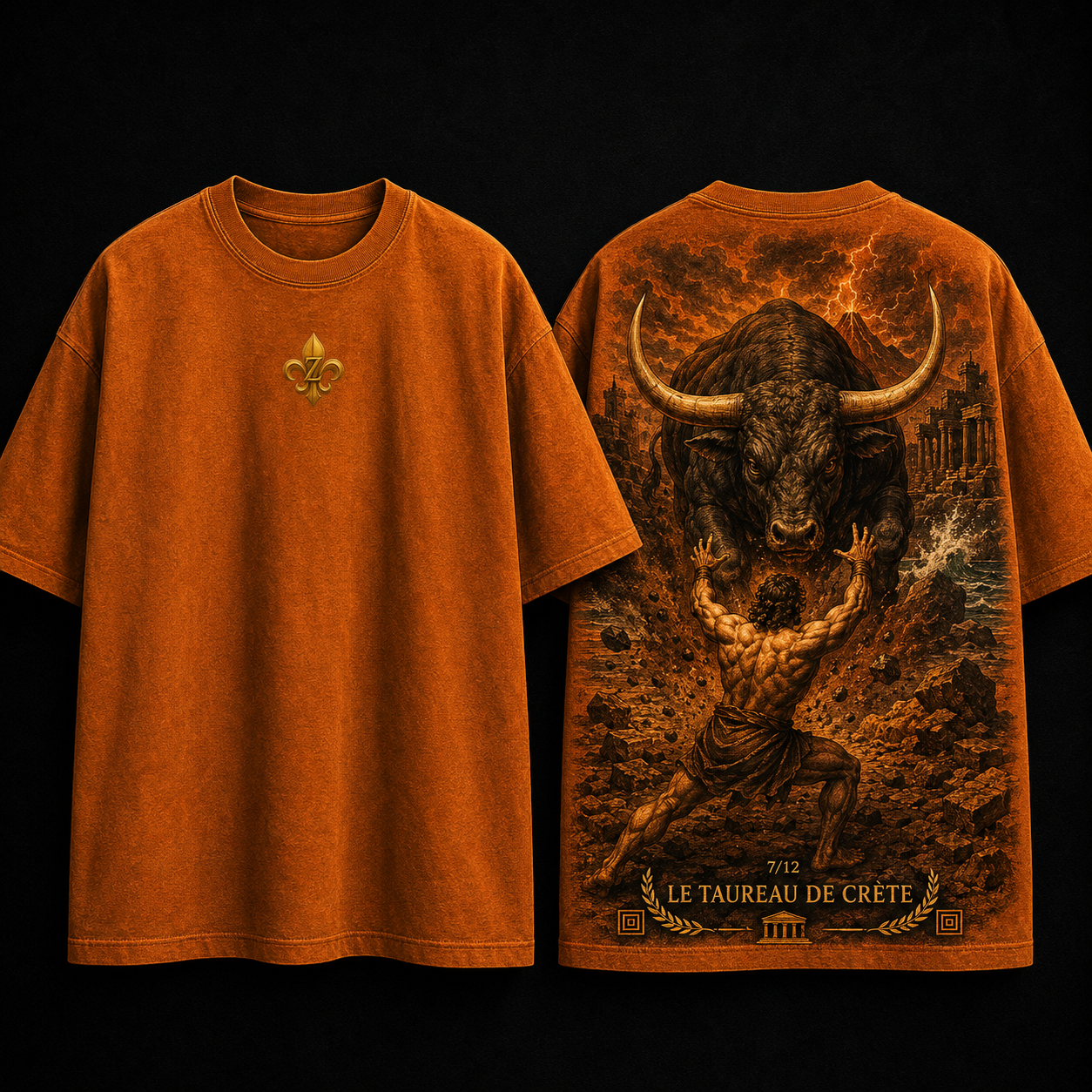 T-shirt Oversize « Le Taureau de Crète » – Édition 7/12